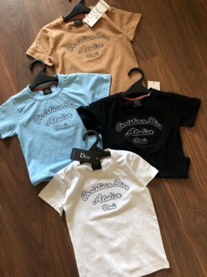 DIOR PREMIUM COTTON LYCRA ROUND NECK T-SHIRT FOR KIDS