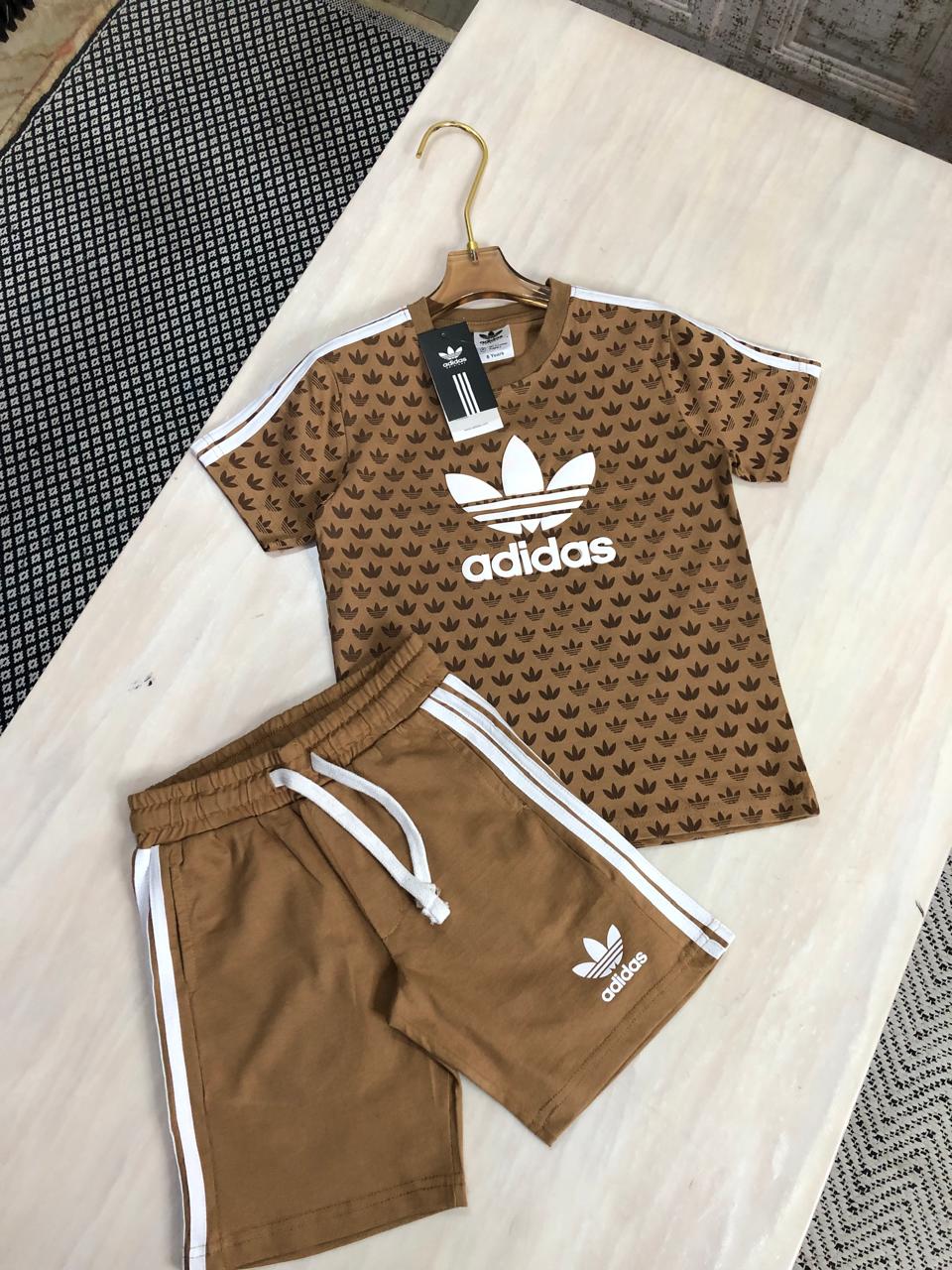 imported premium crew neck kids t shirts brown, 2xl