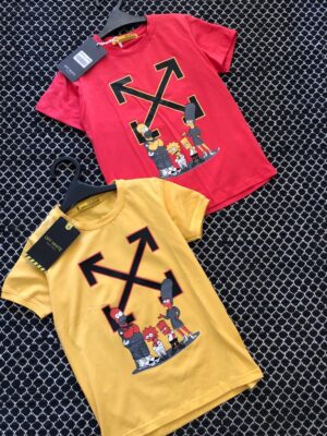 OFF WHITE IMPORTED COTTON LYCRA ROUND NECK FOR KIDS