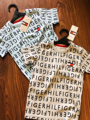 TOMMY IMPORTED COTTON LYCRA ROUND NECK T-SHIRT FOR KIDS