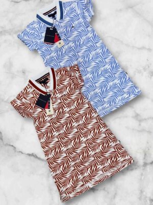 TOMMY COTTON LYCRA COLLAR POLO DRESS FOR GIRLS