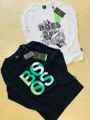 HUGO BOSS EXCLUSIVE CREW NECK LONG SLEEVES LYCRA TEES FOR BOYS AND GIRLS