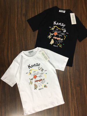 KENZO SUPERIOR COTTON LYCRA TEES FOR KIDS
