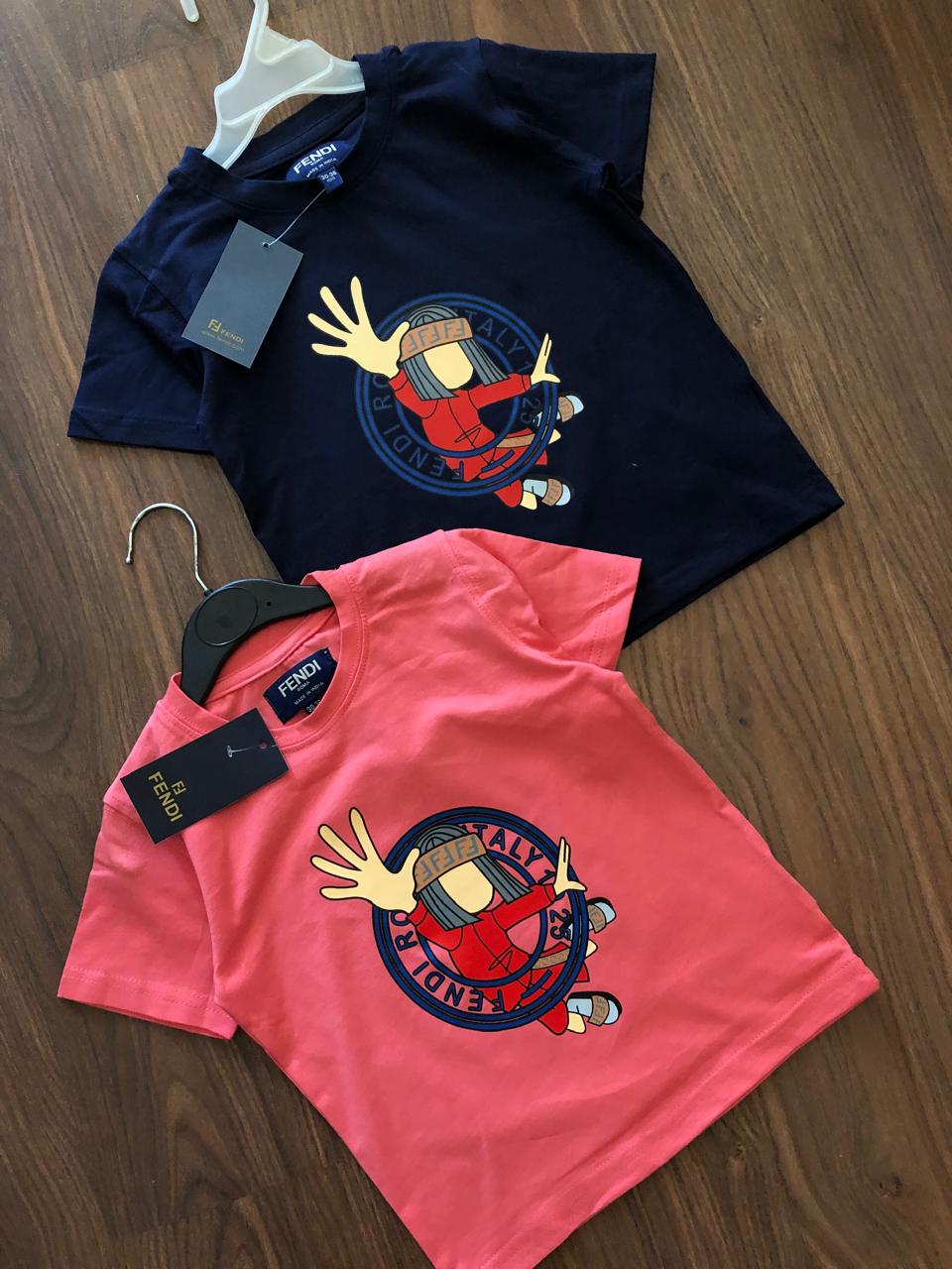 imported premium crew neck kids t shirts brown, 2xl