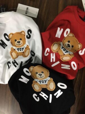 MOSCHINO SUPERIOR COTTON LYCRA TEES FOR KIDS