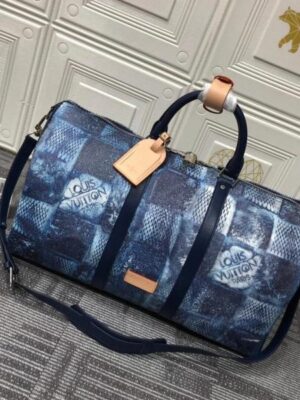 Louis Vuitton LV Damier Keepall Bandoulire Limited Edition Premium Unisex Duffle Tote BAGS